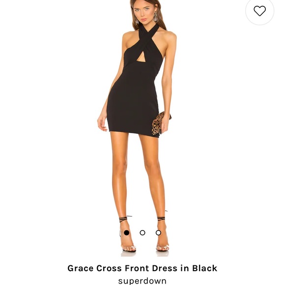 REVOLVE Dresses & Skirts - Superdown Black Cross Front Dress